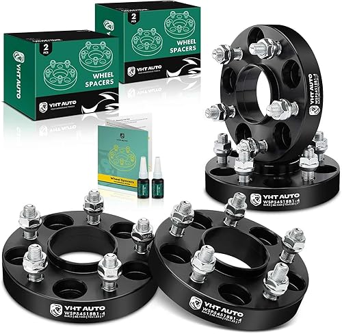 YHTAUTO Espaciadores de rueda centrados de cubo de 5 x 4.5 de 1 pulgada para modelos Nissan e Infiniti, Altima, Sentra, Quest, 370Z, Q50 0.197x4.500