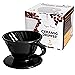 kajava mama pour over coffee dripper - ceramic slow brewing accessories for home, cafe, restaurants - easy manual brew maker gift - strong flavor brewer - v01 or v02 paper cone filters - 1 or 2 cup
