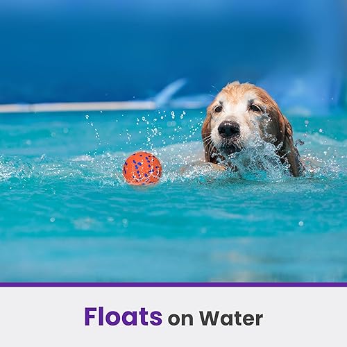 Miniatura 5 de Paquete de 2 pelotas para perros, juguetes indestructibles para perros masticadores agresivos, pelotas de tenis hinchables para perros, juguete