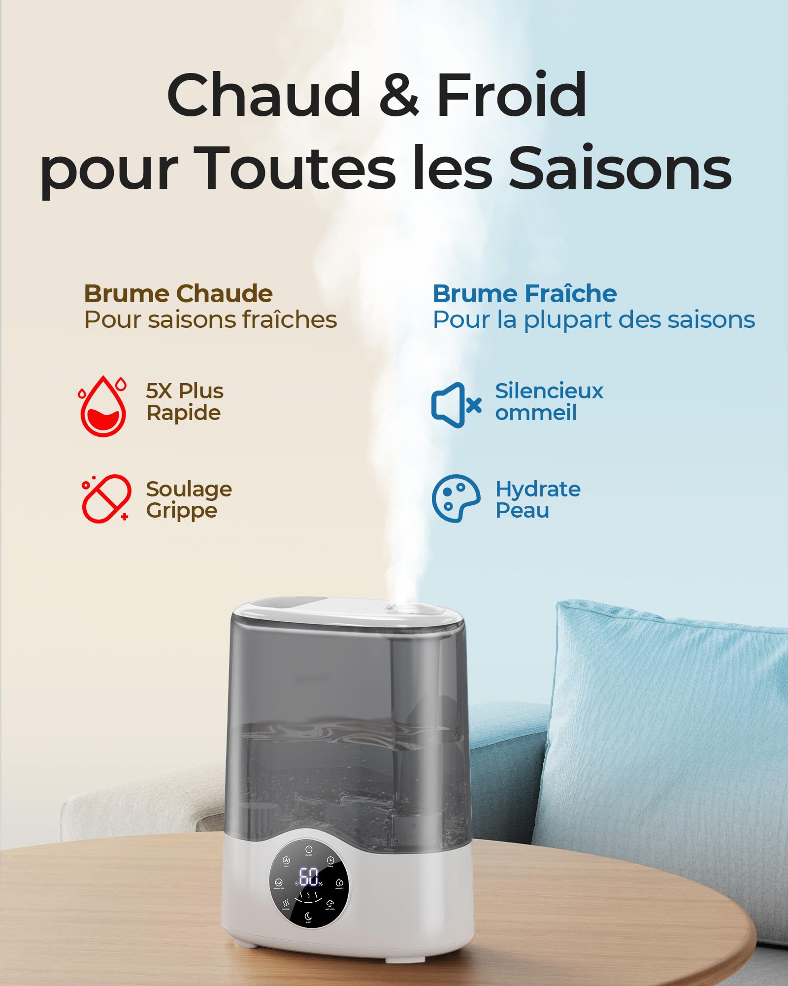 LEVOIT Humidificateur d'air à Ultrasons à Brume Froide bébé... Pas cher LEVOIT Humidificateur d'air à Ultrasons à Brume Froide bébé... Pas cher