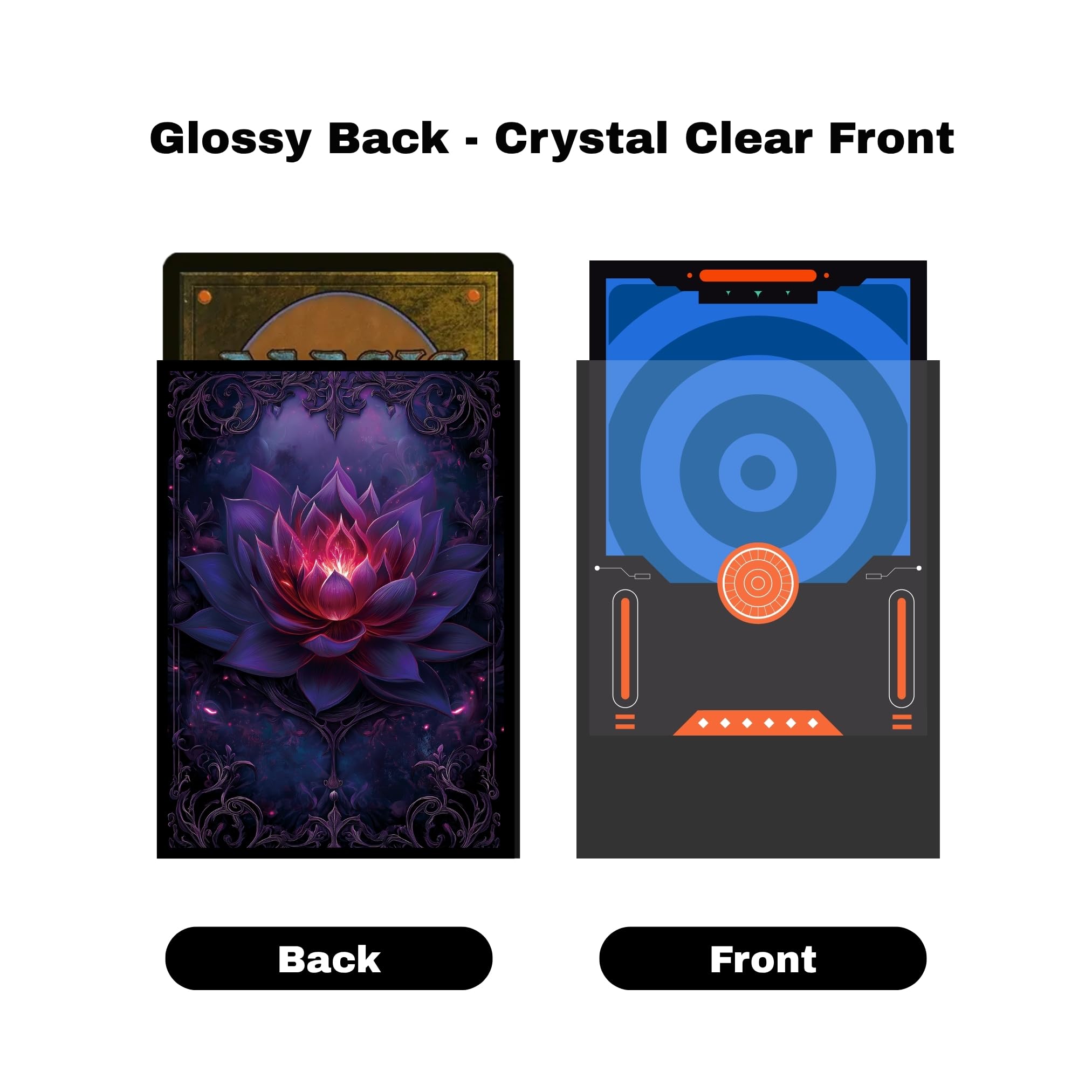 Trading Card Sleeves, 100 Count, Glossy Art Back & Clear Front (66 x 92 mm), Fits Standard Cards, MTG - Image 3