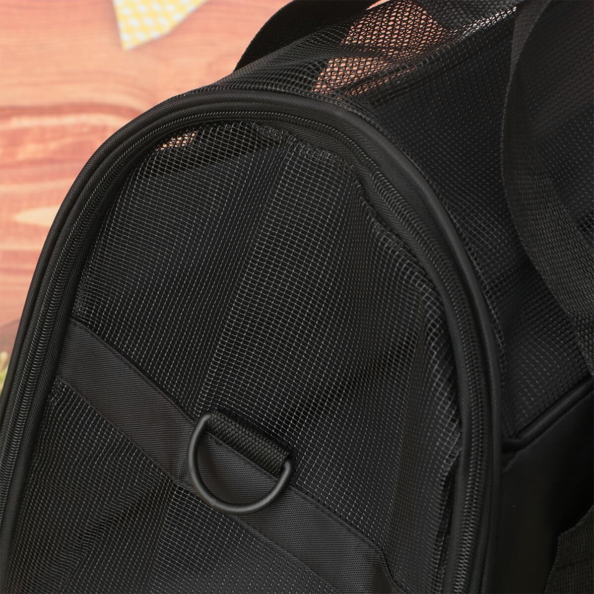 Borsa Trasportino per Cane Portatile Rete Traspirante, Nero