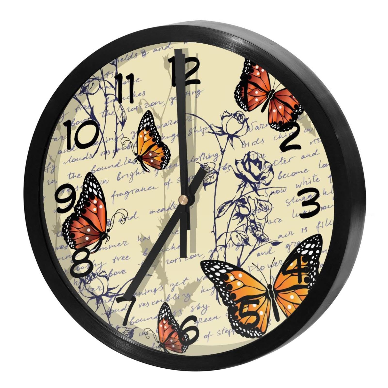 Horloge murale silencieuse à quartz pour école maison et cuisine