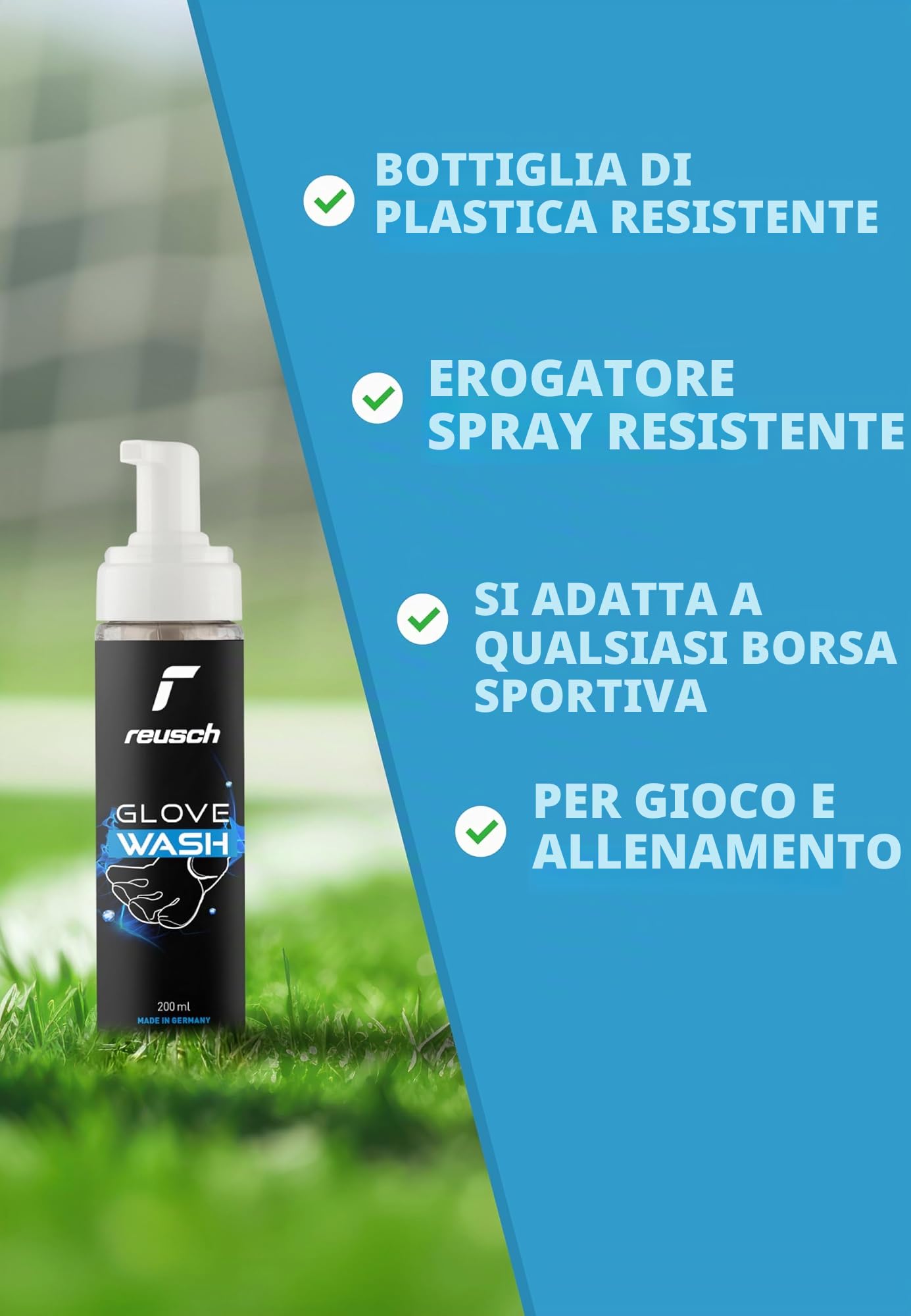 Reusch Glove Wash – Detergente per guanti da portiere 200 ml – pulizia perfetta e lunga durata per i guanti da portiere