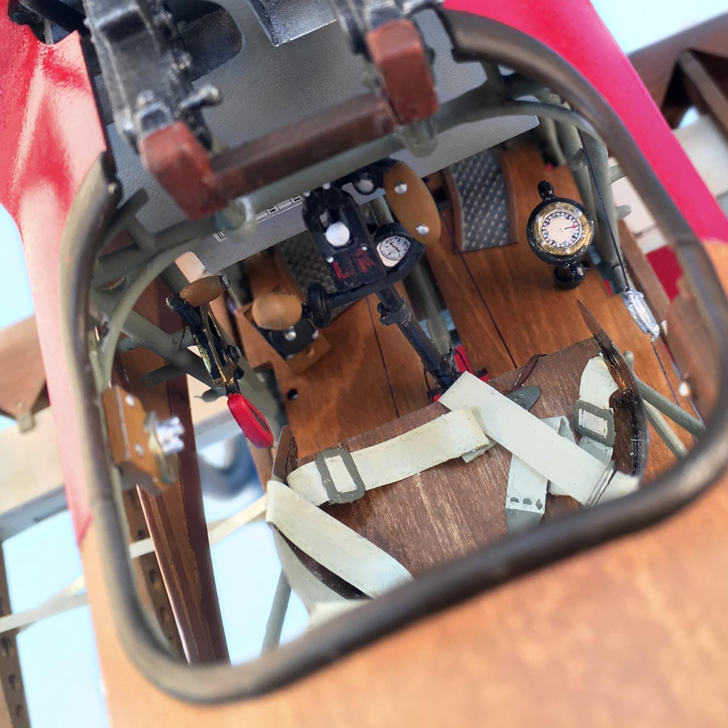 Artesanía Latina - Flugzeugmodell aus Holz und Metall Deutsche Kampfjet Fokker Dr. I - Roter Baron – Modell 20350, Maßstab 1:16 - Modelle zum Bauen - Expertenniveau