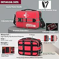 Vista 3 de Advanced Comprehensive First Aid Kit with Well Organized Labelled Compartments Removable MOLLE System First Aid Trauma Kits for Car, Home,Camping