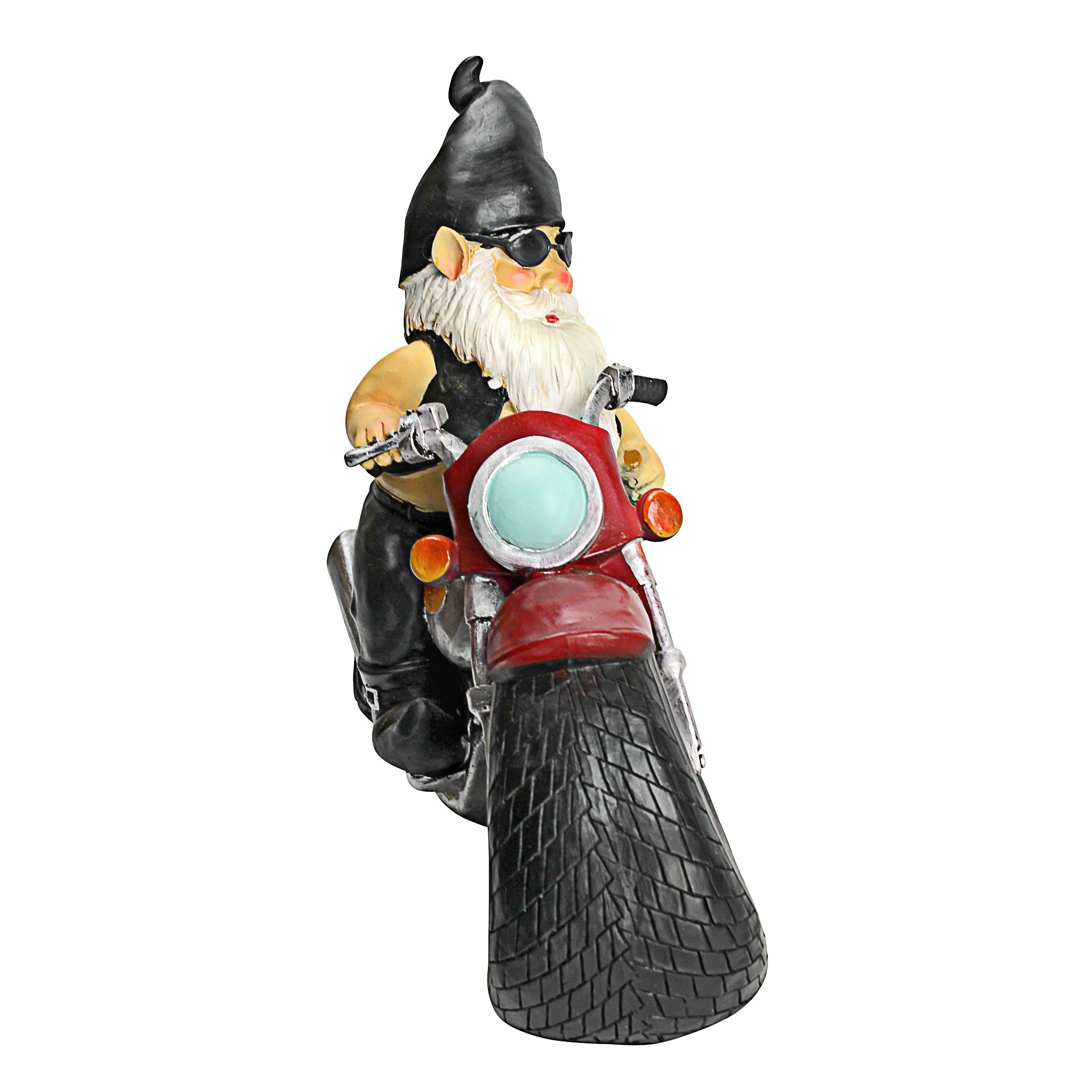 Design Toscano by Blagdon QM7512103 - Figura Decorativa para el jardín (Resina), diseño de gnomo Motero