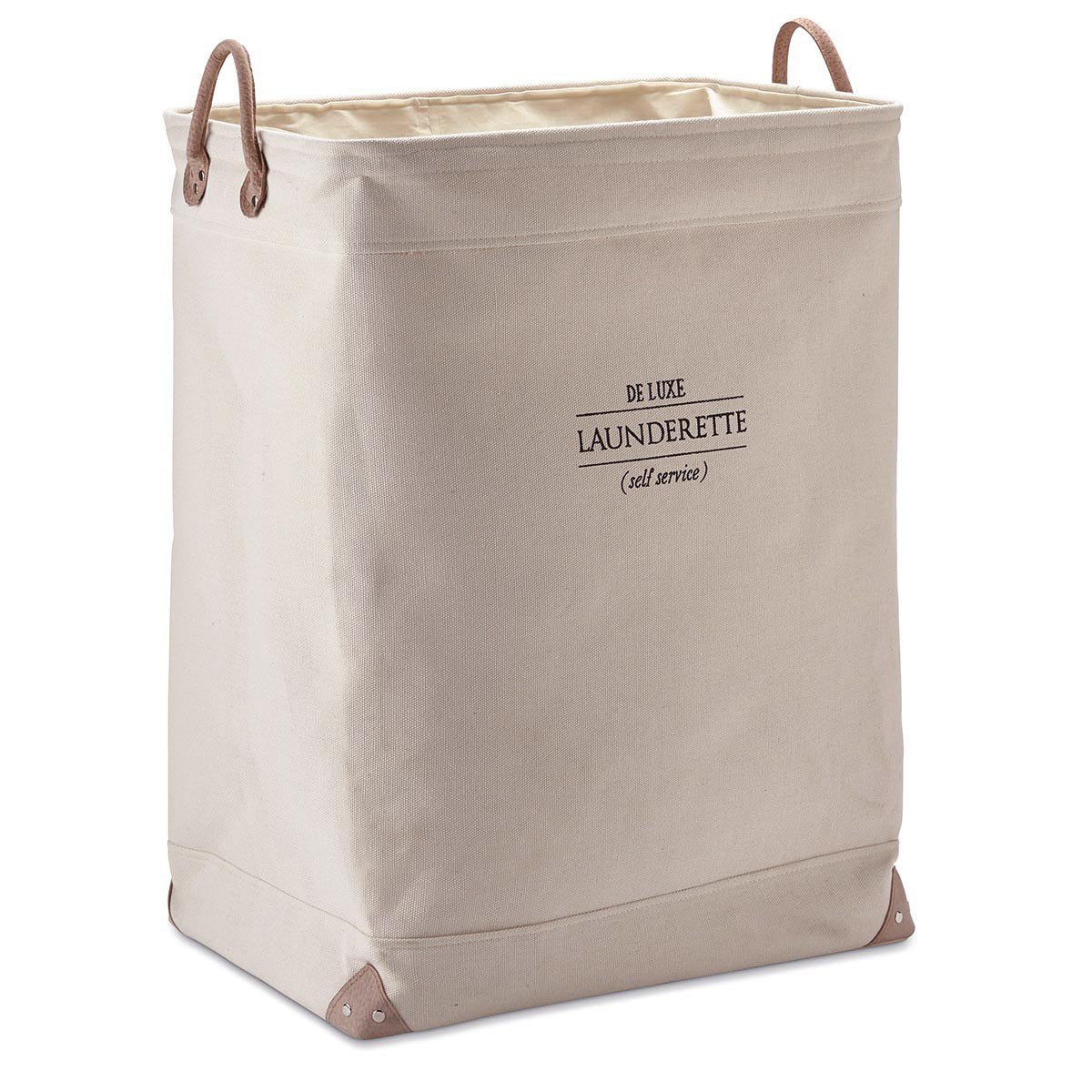 Aquanova Wäschekorb Wäschesack Lubin Weiß, Beige, Silbergrau o. Schwarz, Farbe:Beige