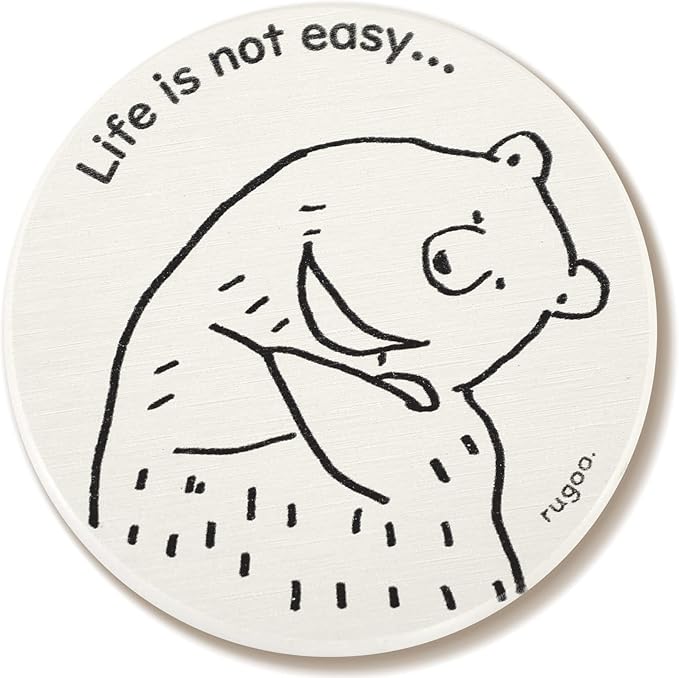 Amazon アスベスト無 検査済み 珪藻土コースター 10 10cm 丸 らぐー Rugoo オリジナル デザイン ツキノワクマ コースター オンライン通販