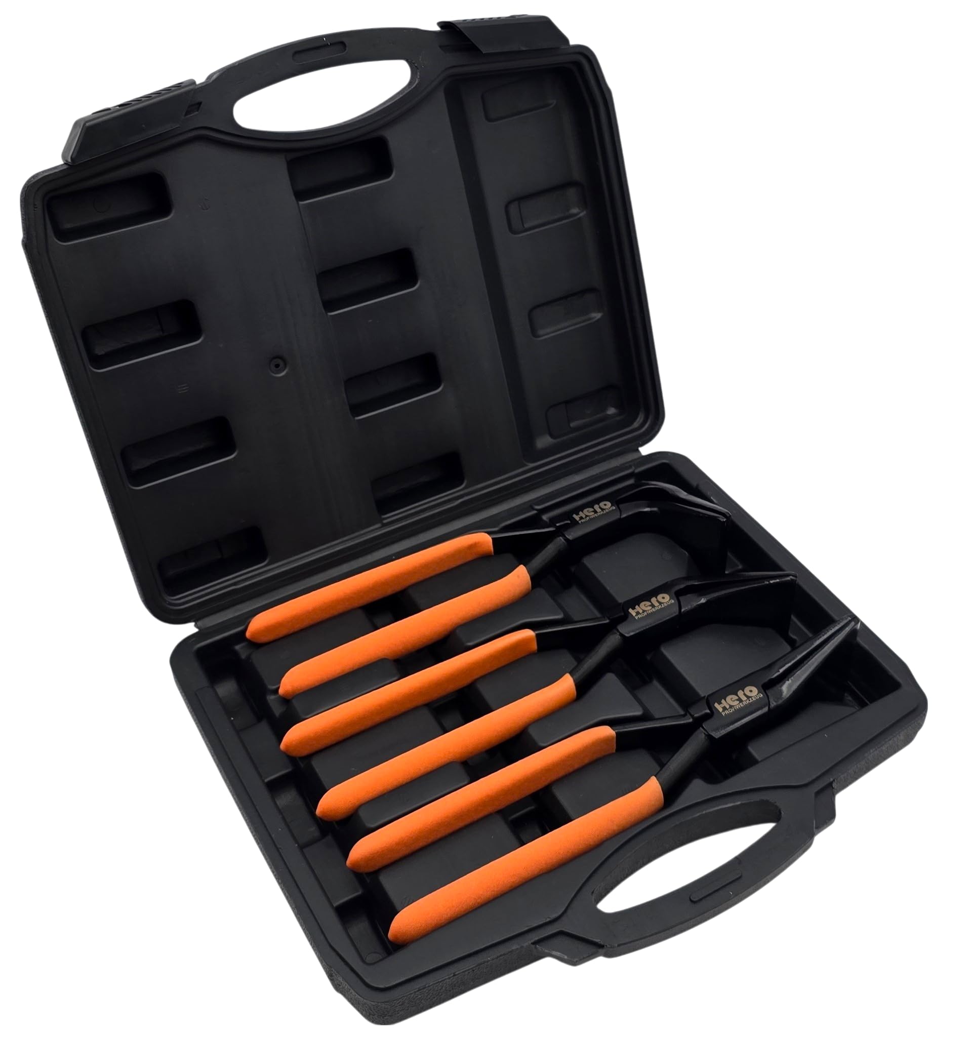 HERO Profi Falzzangen Set 3-tlg – Abkantzangen 0°, 45° & 90° für Dachdecker & Spengler – Präzise Blechbearbeitung mit Profi-Biegezangen – Inkl. Transportkoffer