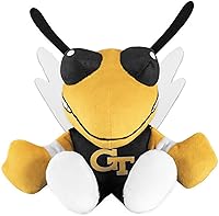 Vista 1 de Bleacher Creatures Georgia Tech Yellow Jackets Peluche Mascota 8" Kuricha Sentado - Mascota Suave Inspirada en Chibi