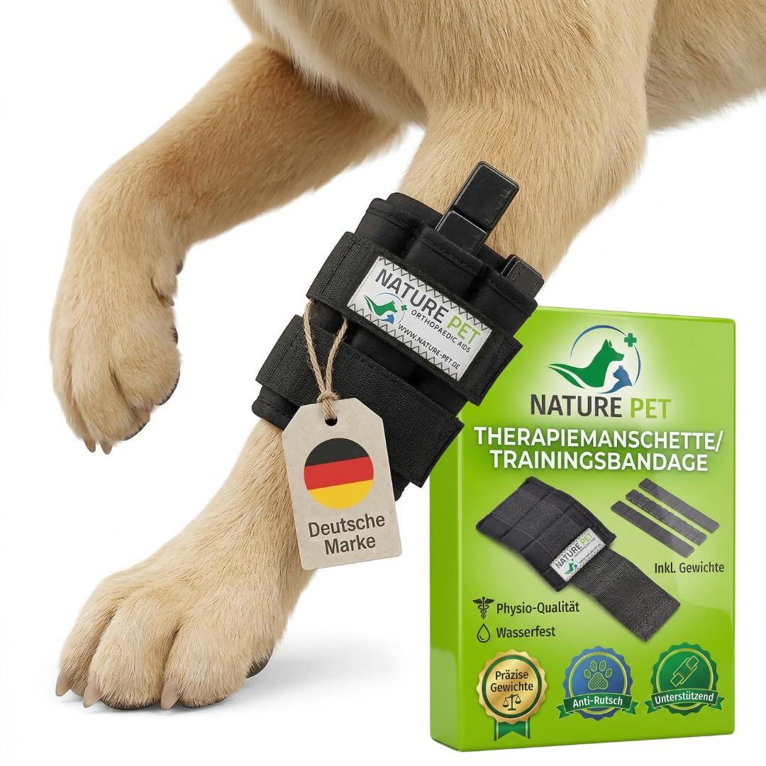 Nature Pet Therapiemanschette/Trainingsbandage mit Gewichten für Hunde (S)