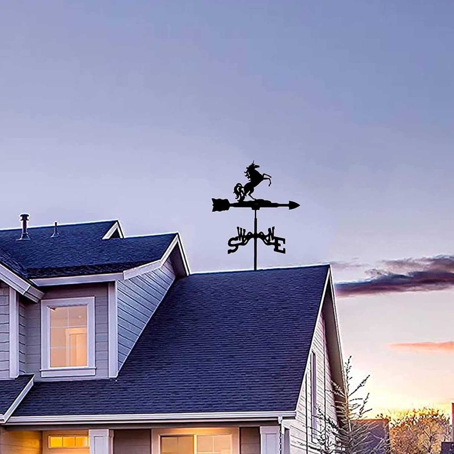 屋根風向計、庭の装飾風向計、風向計キット、屋外中庭芝生金属ブラケット風向計