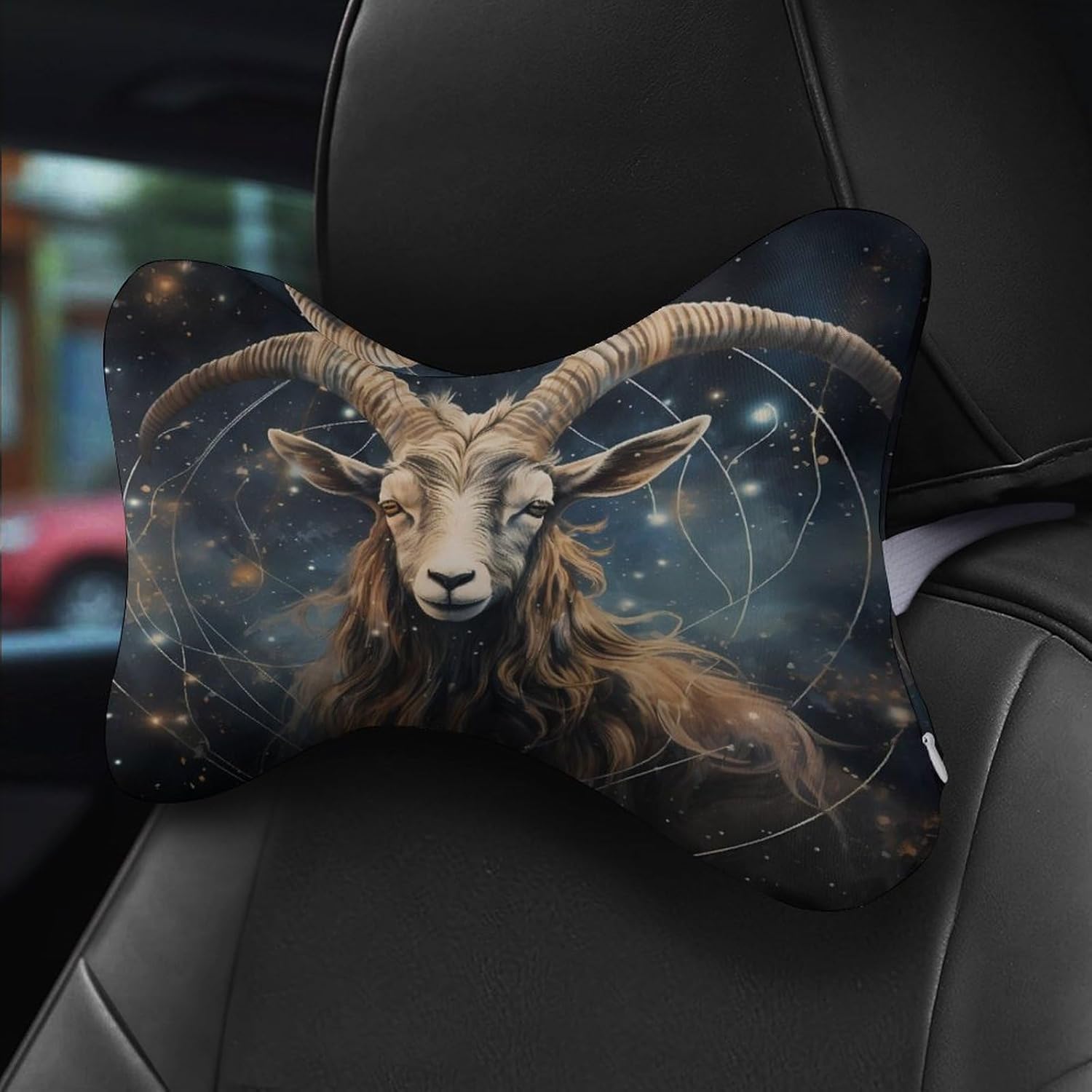 Aries Constellation 2 Pack Car Neck Pillow Car Headrest Soft Car Pillow for Most Cars
