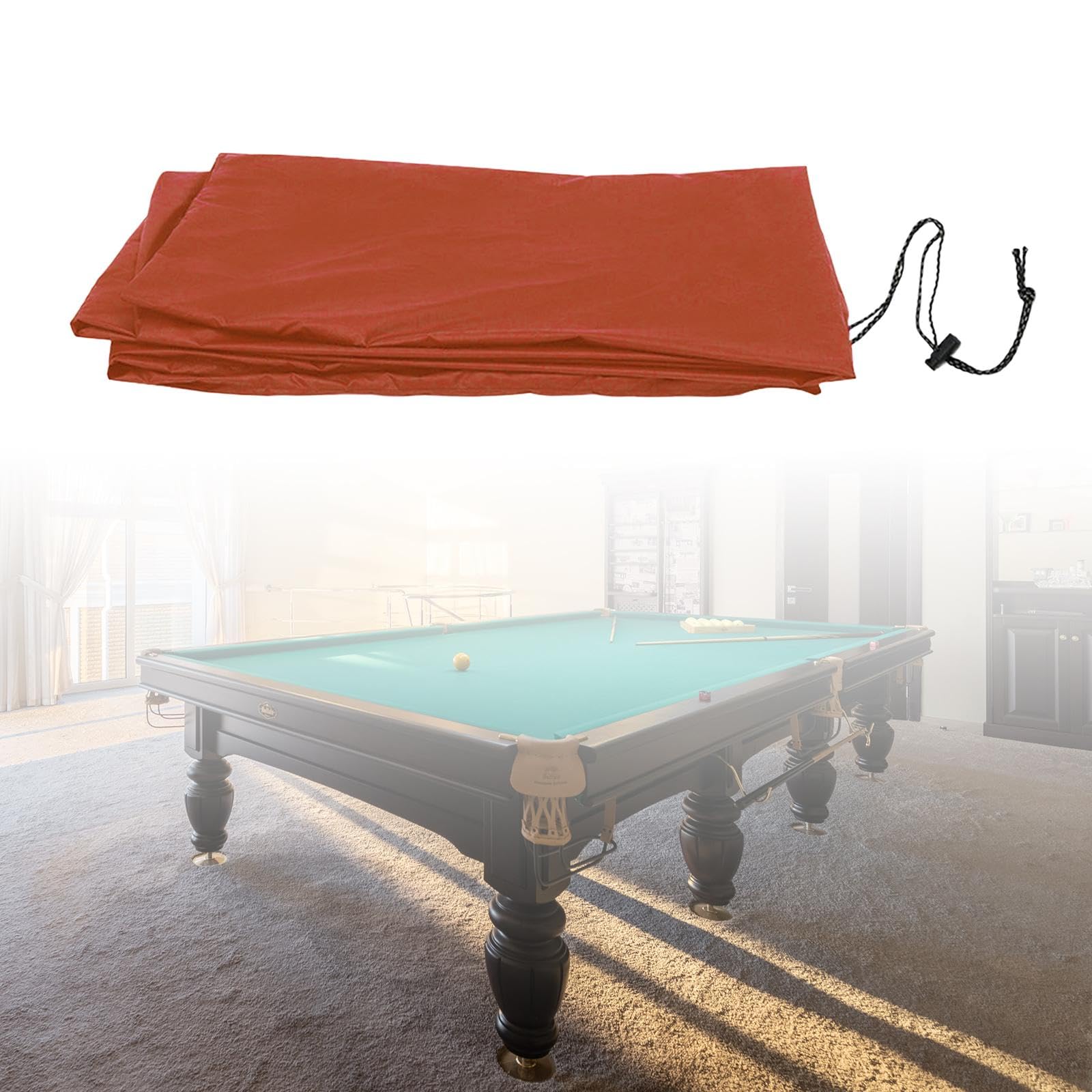 Copertura Per Tavolo Da Biliardo 2.7 M – Tessuto Oxford 210D, Impermeabile, Antistrappo, Con Borsa E Coulisse (300x150x18 Cm)