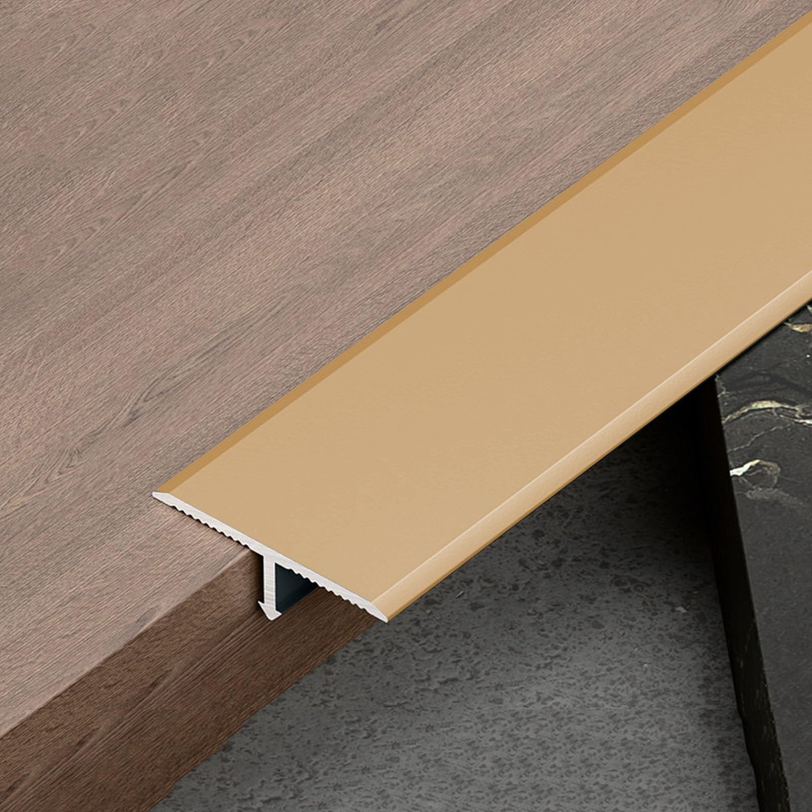 Aluminiowa listwa tratowa do laminatu drewna i płytek, 3 szt. d osłona przegubu o szerokości 90 cm (1,5 cm) profil podłogowy do bezszwowego zawiasu