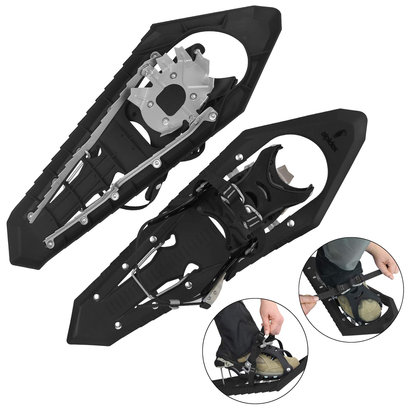 Ciaspole ALPIDEX Con Bastoncini - Misura 38-46 Fino 140kg