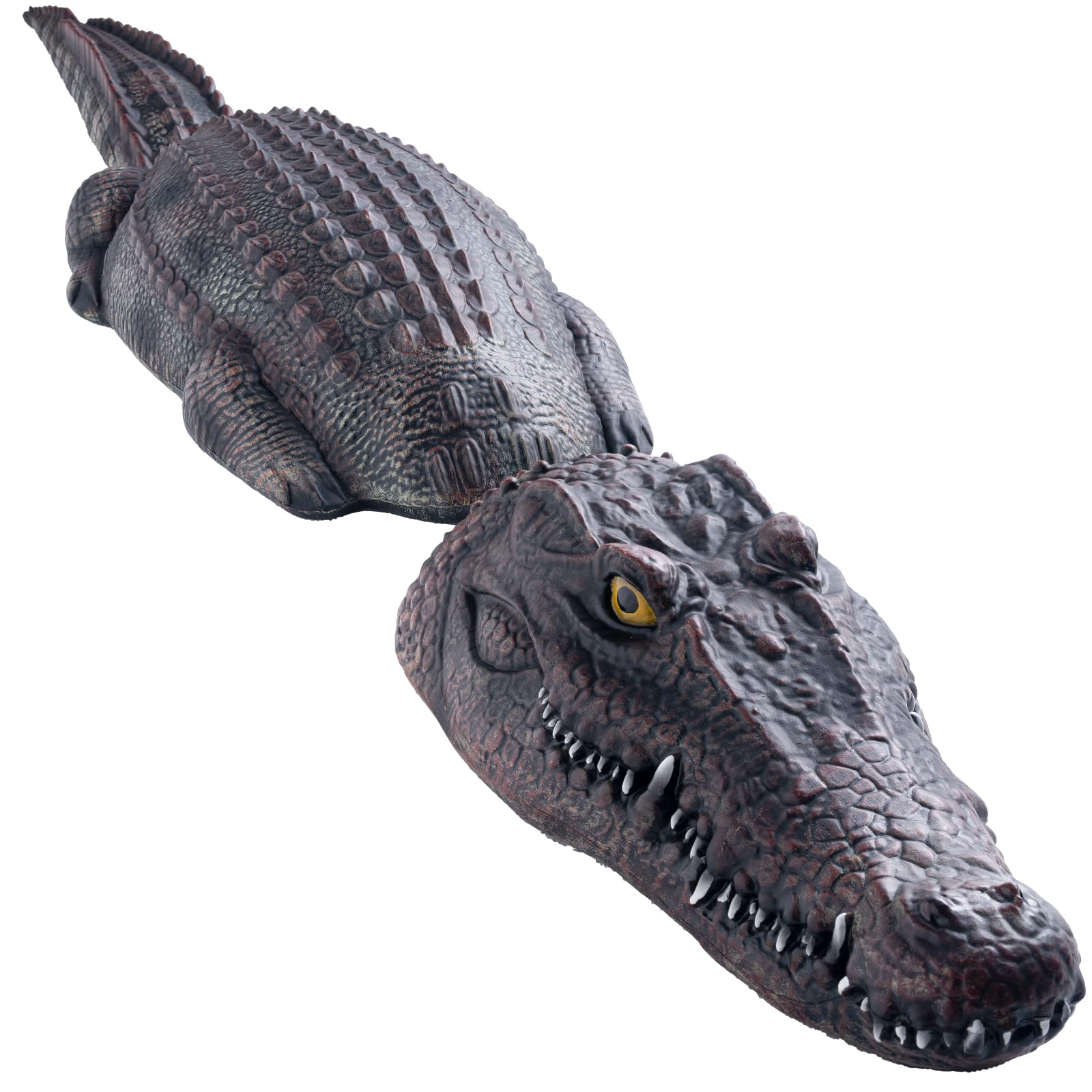 Alligator Pool Float,61" inches Float Alligator Garden Statue,Floating Alligator Decoy Outdoor Decoration,Pet for Kids