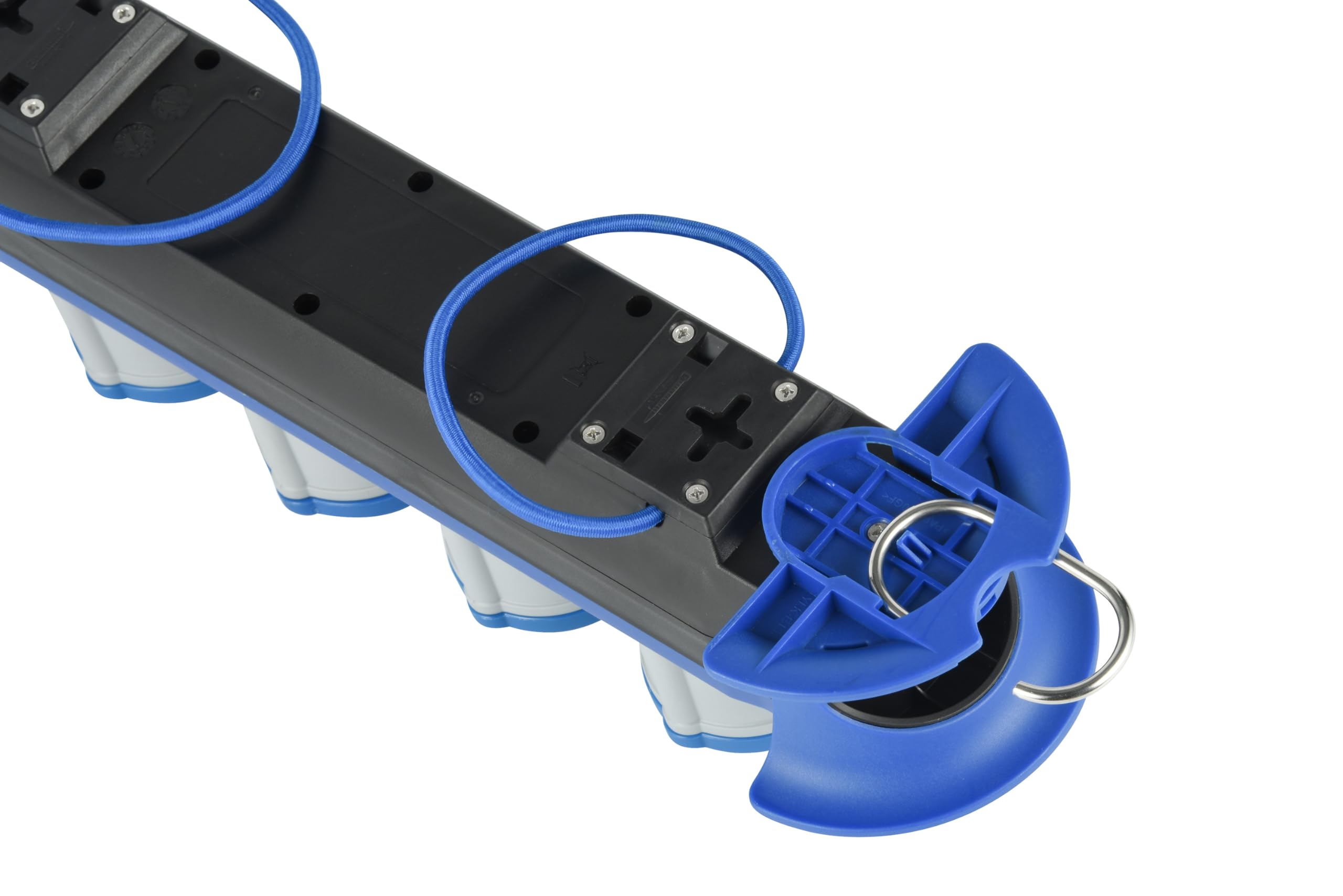 Electraline 62582 Professionelle Steckdosenleiste/Verlängerung für den Außenbereich IP44, CEE-Stecker,4-Fach (4 CEE Steckdosen 2P+E), 3 M Gummikabel H07RN-F 3G2.5, geeignet für Camping