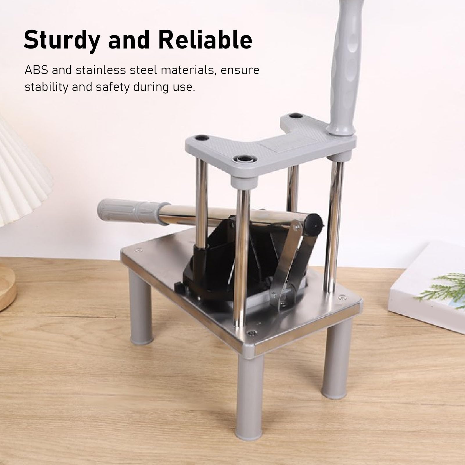 TOPINCN Cortador de Verduras y Frutas con Cuchillas de Acero Inoxidable para Patatas Fritas, Picador de Patatas para Cocina Hogar, Diseño de Prensado Fácil para Corte Preciso y Consistente