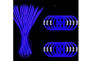 200 Blue Glow Sticks in Bulk for Party Supplies
