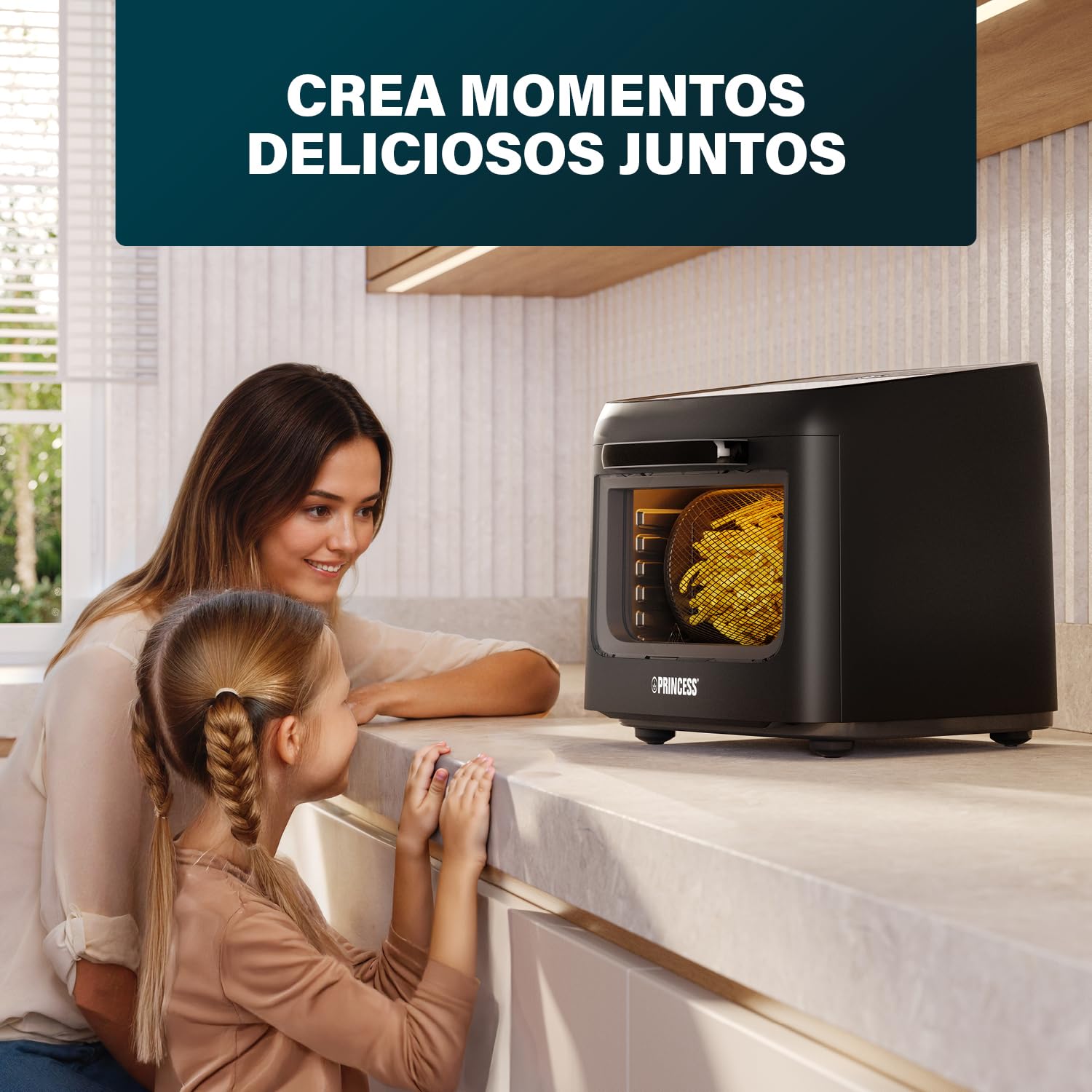 Princess Freidora de Aire Horno Vision, Capacidad de 12,6 L, Potencia de 1800 W, Cocción Multifunción, Panel Digital, Fácil de Limpiar, 182494