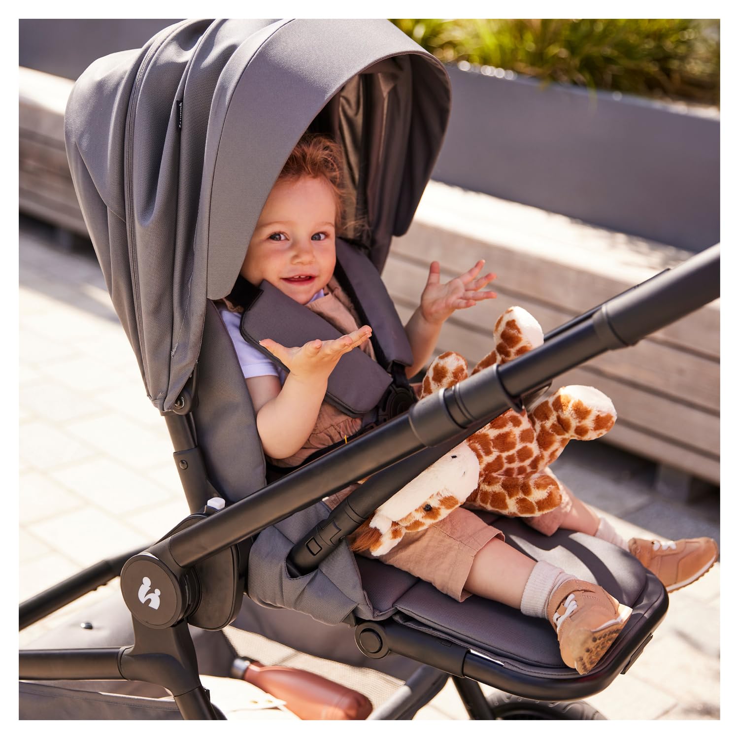 Hauck Move N Care Set 2 in 1 Kombikinderwagen ab Geburt bis 22 kg Babywanne Wendbarer Buggy UPF 50+ XL Korb