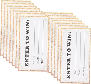 Kisangel 50pcs Raffle Tickets with Name Email Phone Fields for Contests Events School Sports Small Business Raffles Easy E...