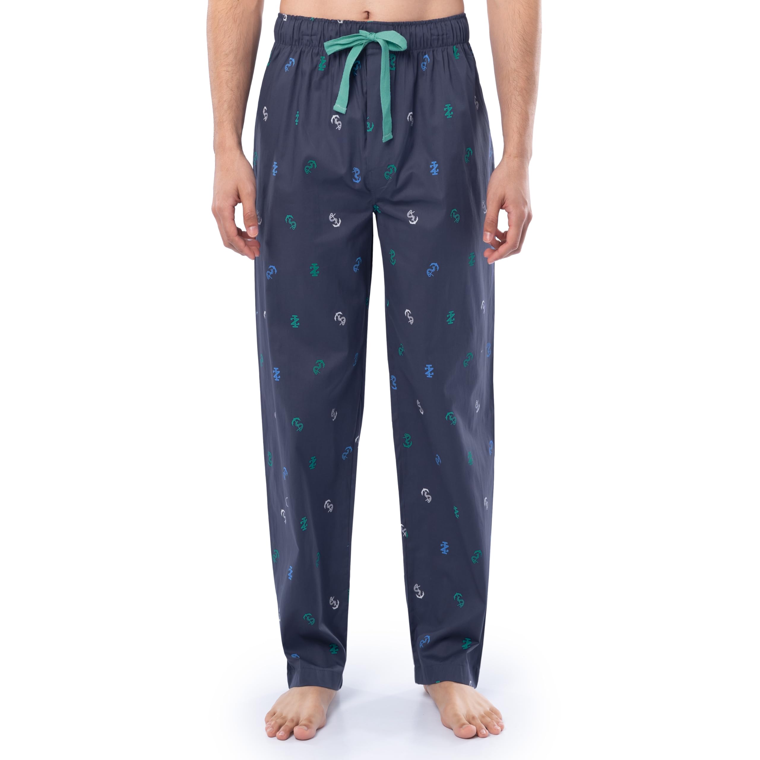 izod mens Plaid Print Relaxed Fit Poplin Drawstring Sleep Pant-picture-33