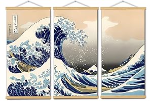 Japanese Traditional Art: The Great Wave Off Kanagawa Wall Scroll