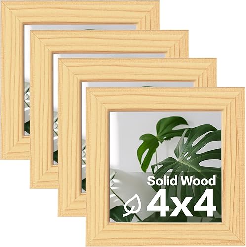 Vista 11 de Egofine Marcos de fotos de 12 x 12 pulgadas, color blanco, marcos de madera con plexiglás HD para fotos de 8 x 8 pulgadas con paspartú o de 12 x 12