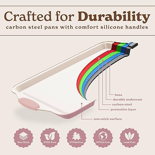 Miniatura 6 de Country Kitchen - Juego de Utensilios para Hornear Apilables Antiadherentes - Duradero, Juego de Horneado de Fácil Desmoldado - 22 Pzas. Incluye