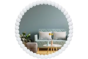 Eclipse 28 Inch White Round Mirror: Embrace Radiance and Style