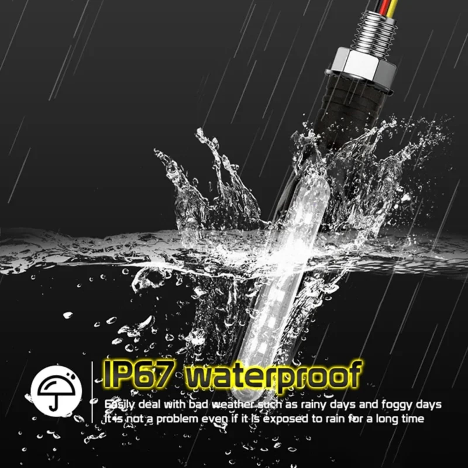 Compatibile Con Suzuki Per GSF1250 Per DL1000 Per GSF650 Per SV650 SV400 Per GSF650 SV1000 10mm 12V Indicatori Di Direzione Coda Che Scorre Lampeggiatore Luce(M)
