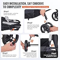 Vista 6 de VEVOR Double Stroller