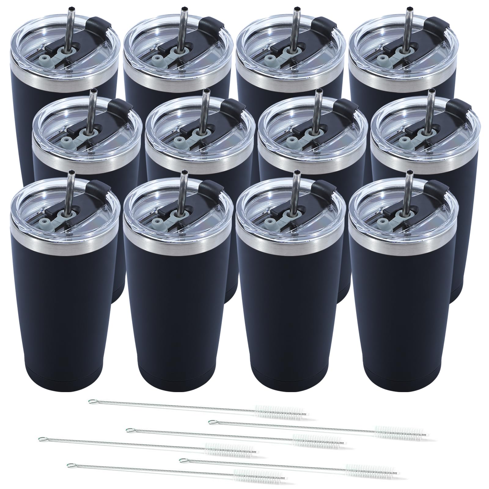 Dongni 20oz Tumbler Bulk Stainless Steel Vacuum Insulated Tumblers with Lid Double Wall Travel Mug Powder Coated Coffee Cup, Suitable for Ice Drinks