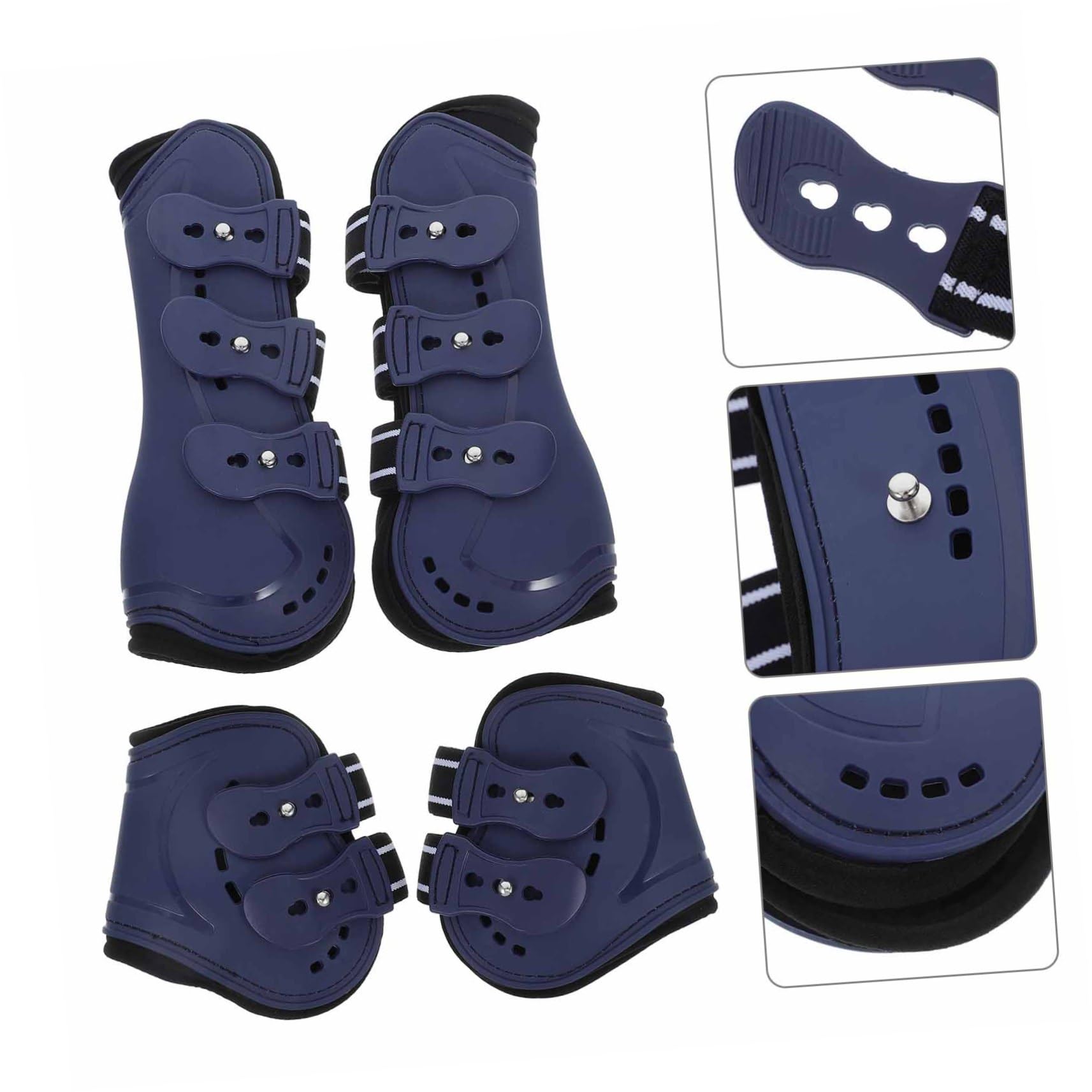 POPETPOP Botas de Soporte para Caballos Abertura Ajustable, 4 Piezas
