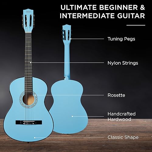Vista 113 de Best Choice Products - Kit de guitarra acústica para principiantes, 38 pulgadas Rayos de sol