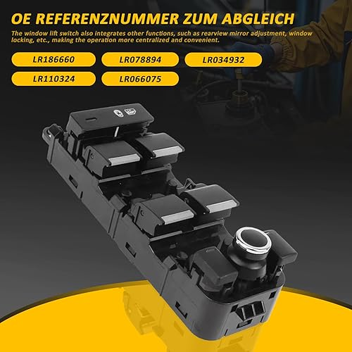 Miniatura 3 de LR034932 LR078894 LR066075 LR110324 Interruptor maestro de ventana eléctrica del lado del conductor 2012-2023 para Land Rover L322 L405 L494 4x4 2.0
