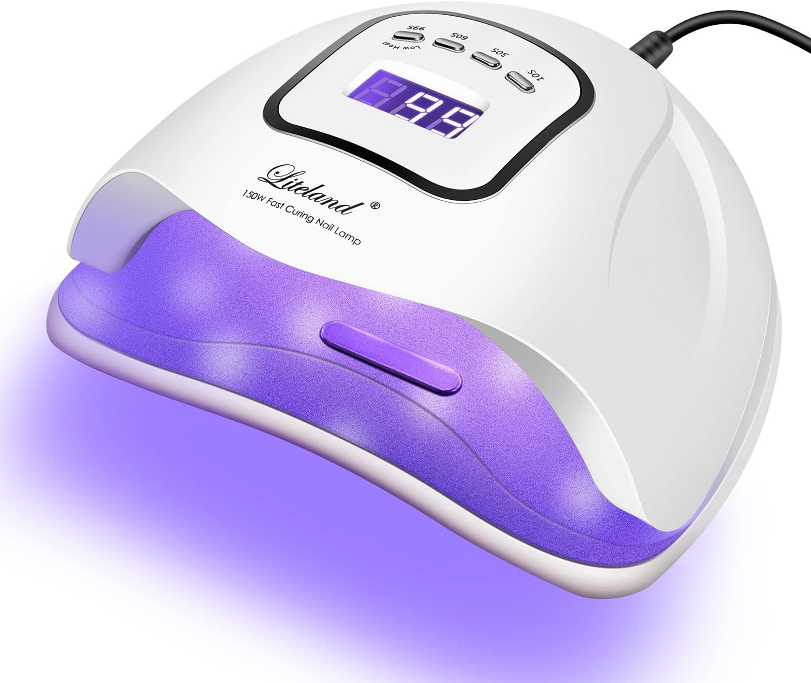 UV Gel Nail Lamp,150W UV Nail Dryer LED Light for Gel Polish-4 Timers Professional Nail Art Accessories,Curing Toe Nails