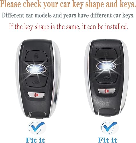 Funda para llavero Subaru con llavero de cuero, protector de TPU suave a la moda, compatible con BRZ Legacy Outback Crosstrek Impreza WRX Remote