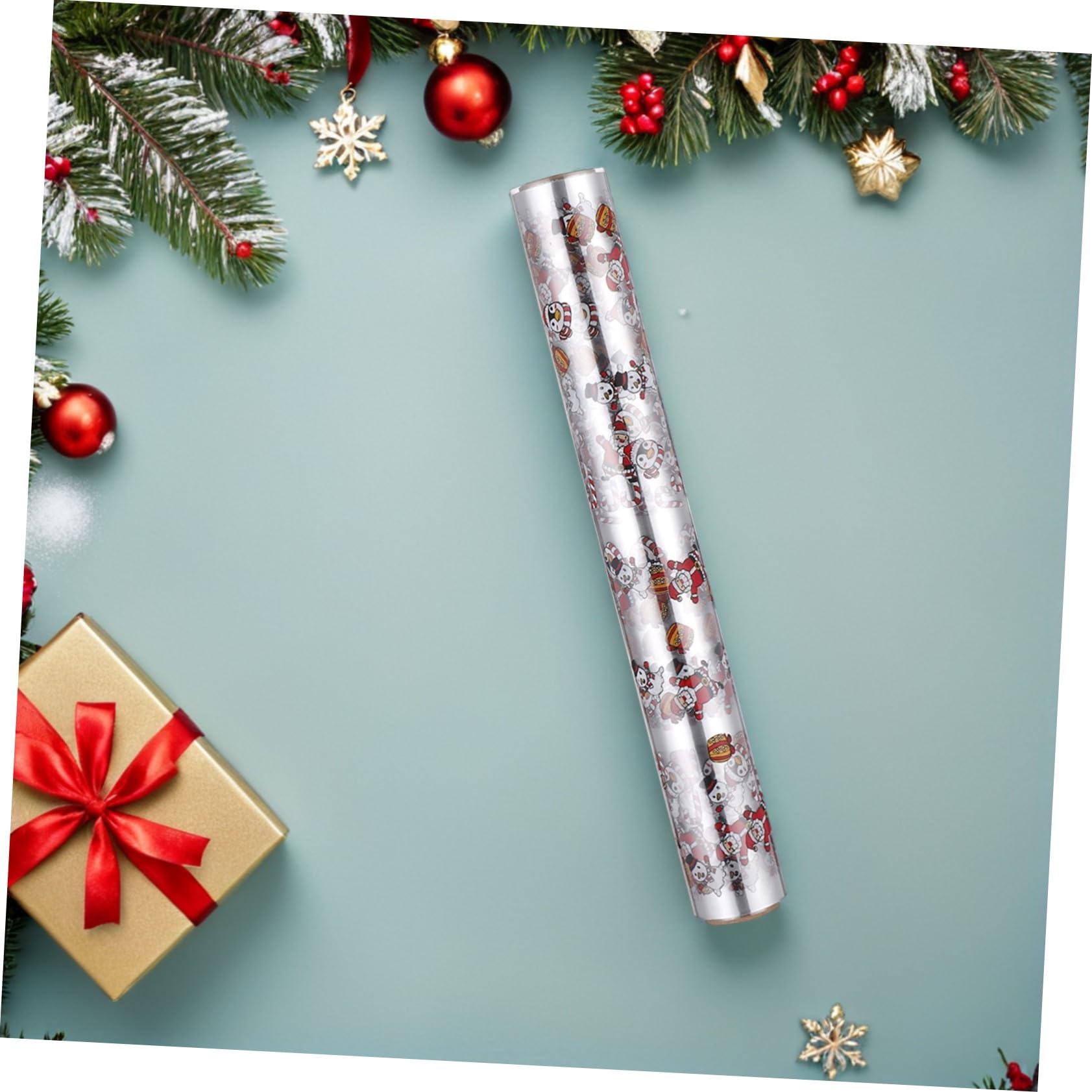 LOLIPPYY 2 Rollen Transparente Cellophanrolle Dekorative Geschenkfolie für Blumen Geschenkkörbe und Weihnachtsdeko Vielseitige Verpackungslösung für Festliche Anlässe und Saisonale