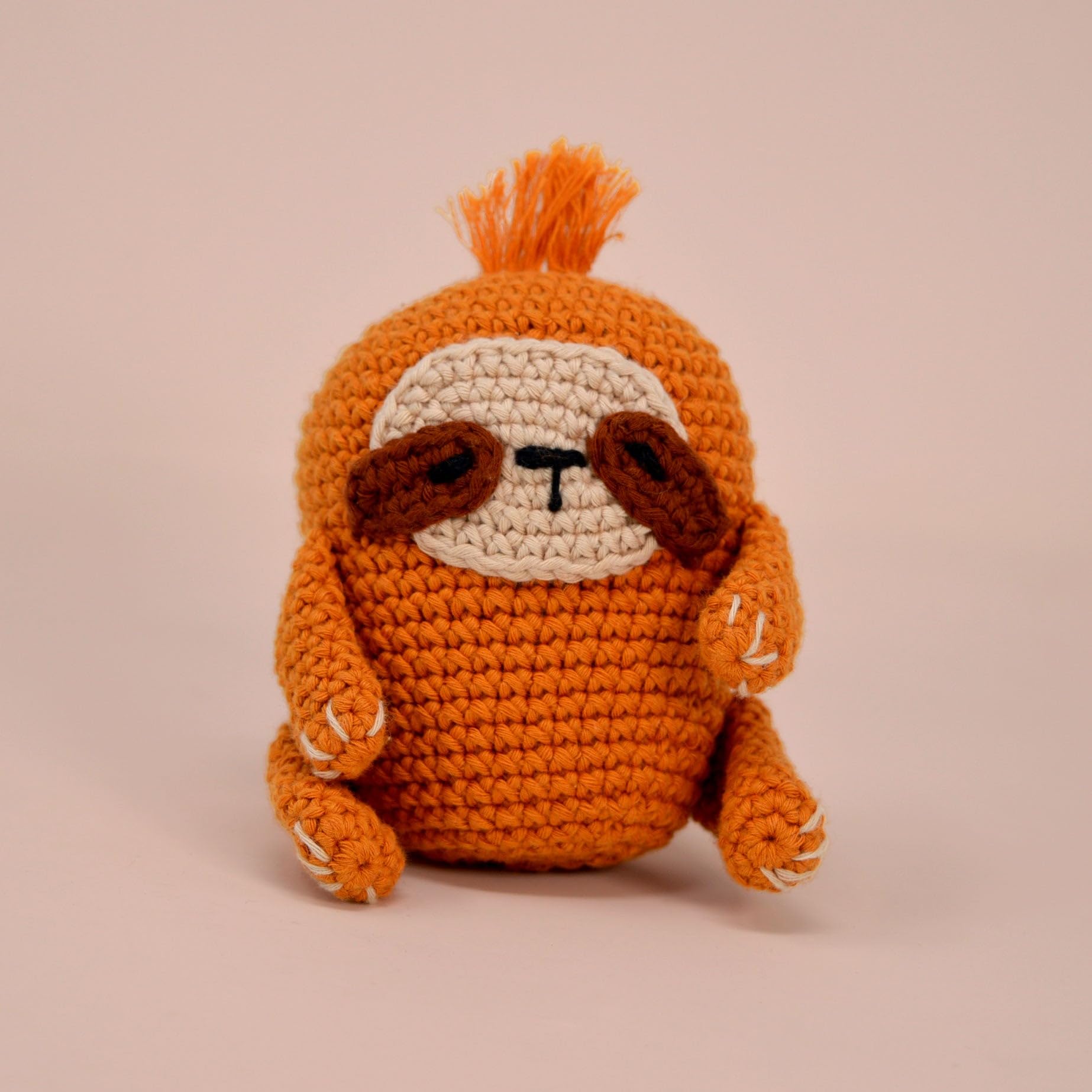 Knitty Critters Pouch Pals Crochet Kit – Sarah Sloth | Beginner-Friendly Crochet Craft Kit with Recycled Yarn