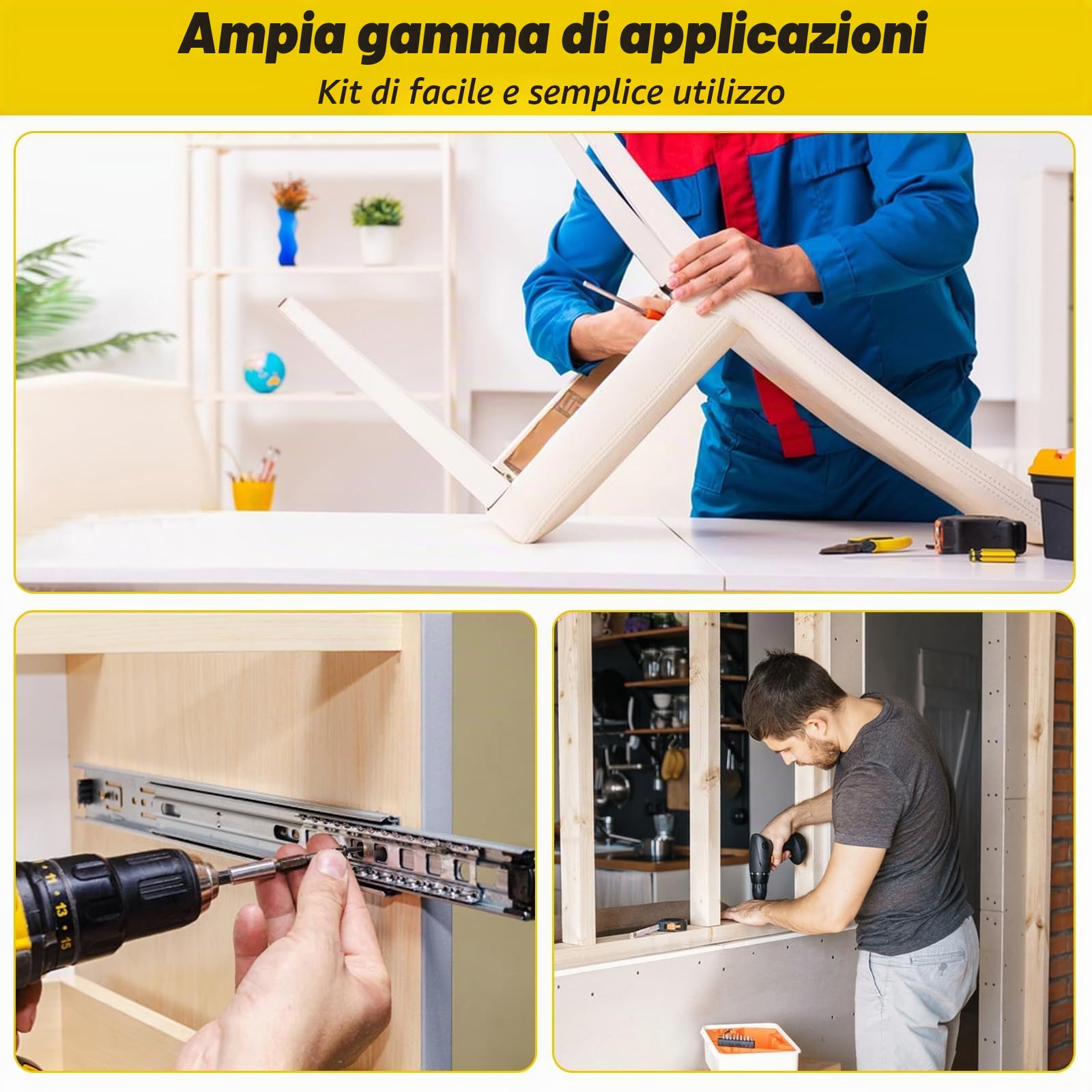 400 Pz M3 M3.5 M4 M5 Set di Viti Autofilettanti a Testa Cilindrica, Piatta e Rotonda, a Croce per Legno, Metallo e Plastica - Nere