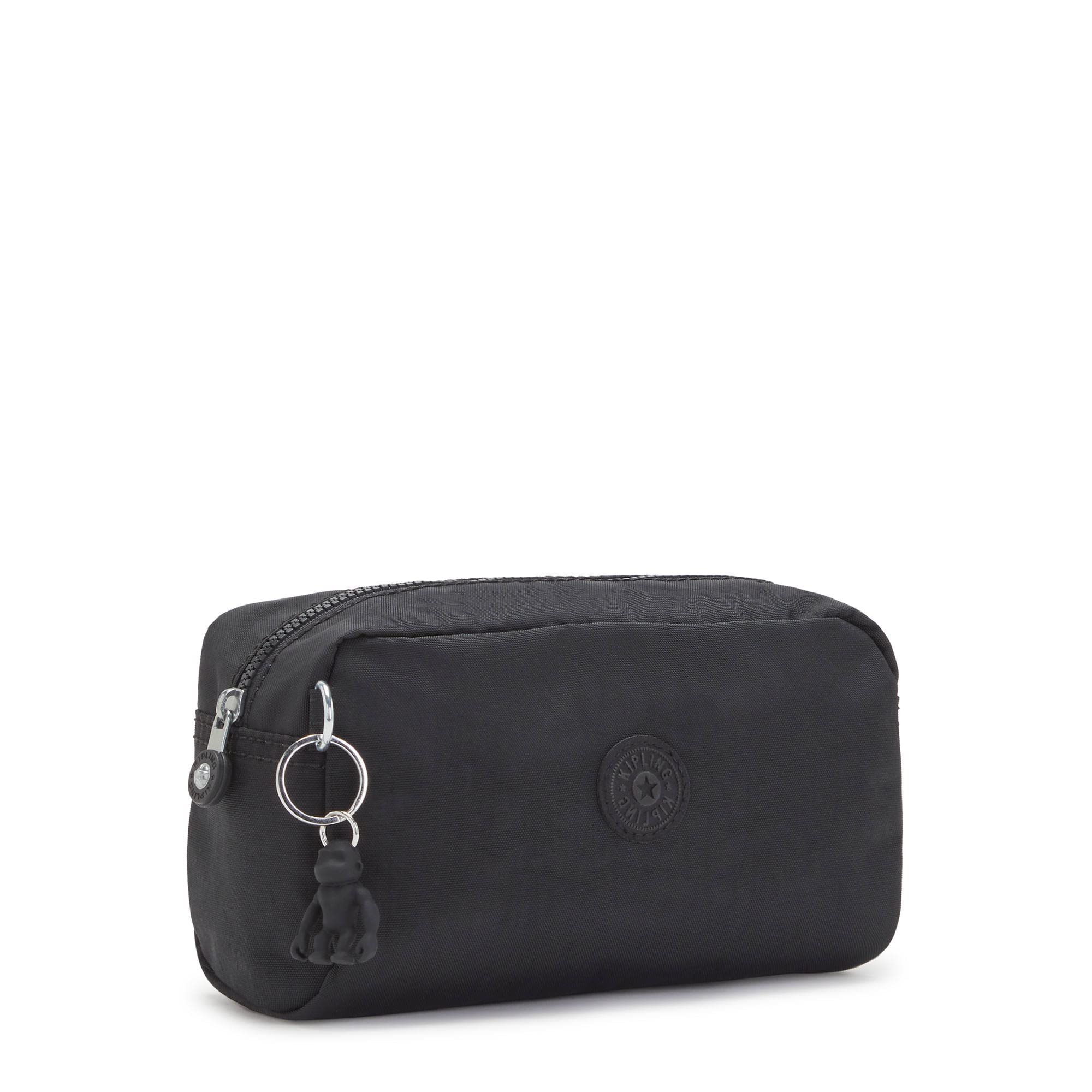 Kipling womens Women's Gleam Cosmetic Bag, Black Noir, 7.25 L x 4.25 H 3.25 D US