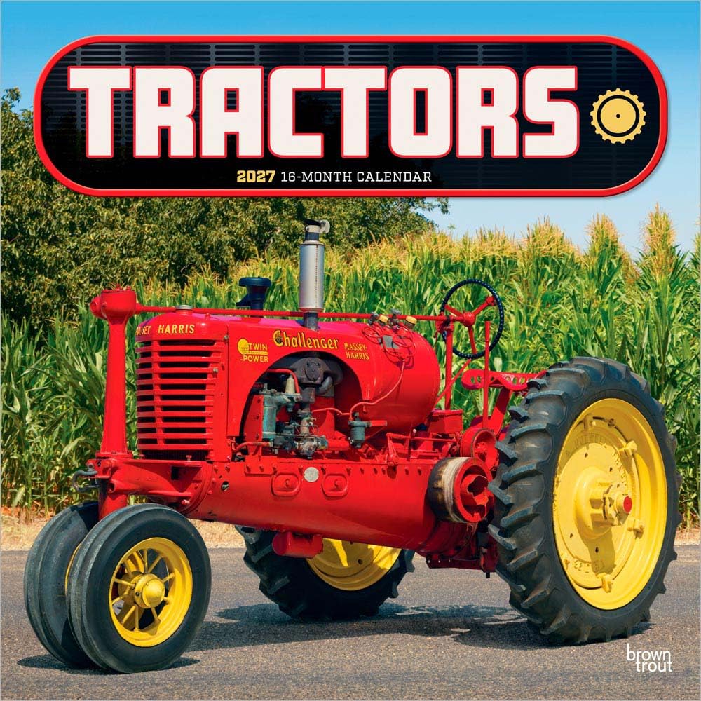 Tractors 2027 12 X 24 Inch (Hanging) Monthly Square Wall Calendar Plastic-Free: Original BrownTrout-Kalender [Mehrsprachig] [Kalender]