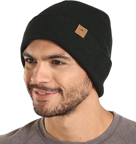 Gorro de invierno para hombres y mujeres, gorro acanalado de lana merino, gorros de lana cálidos, suaves y con estilo, para climas fríos