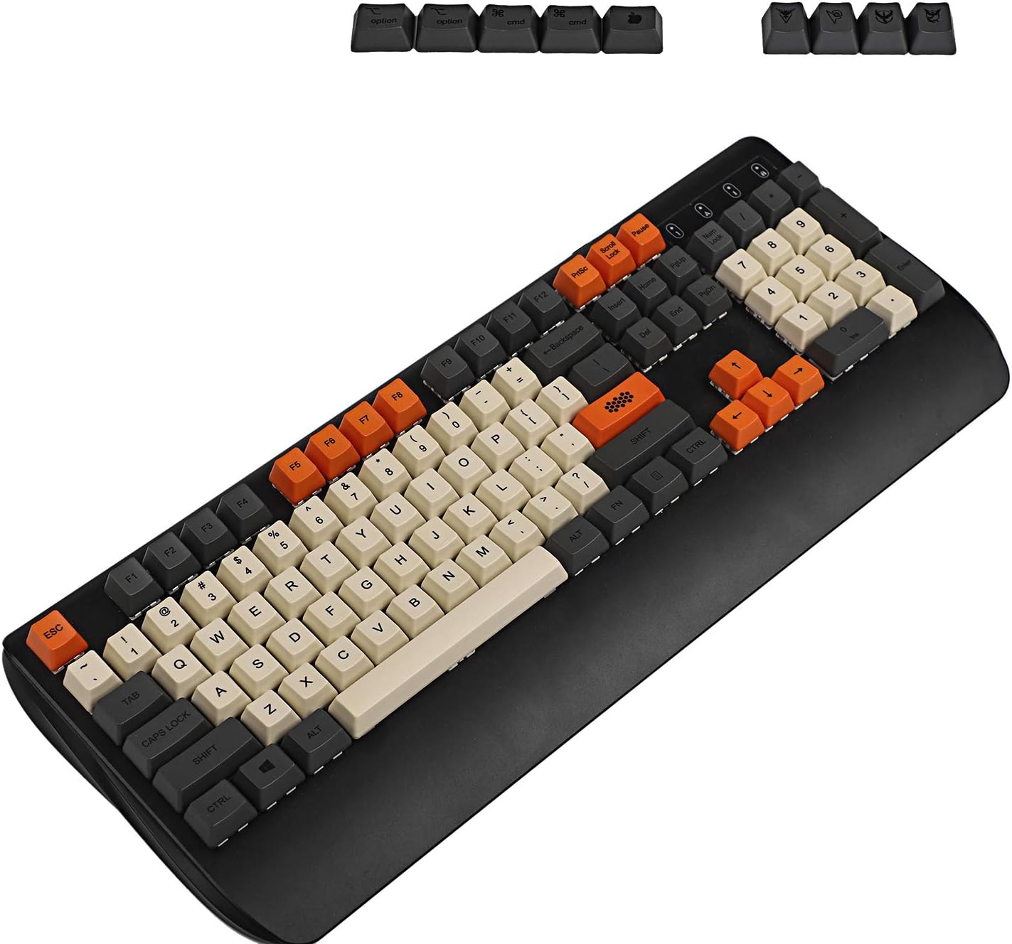 YMDK Carbon Dye Sub 108 87 61 Key Mac Keys Thick PBT OEM Profile Keycap for Standard 104 TKL 60% MX Switches Keyboard (Only Keycap) (108 Plus Mac)