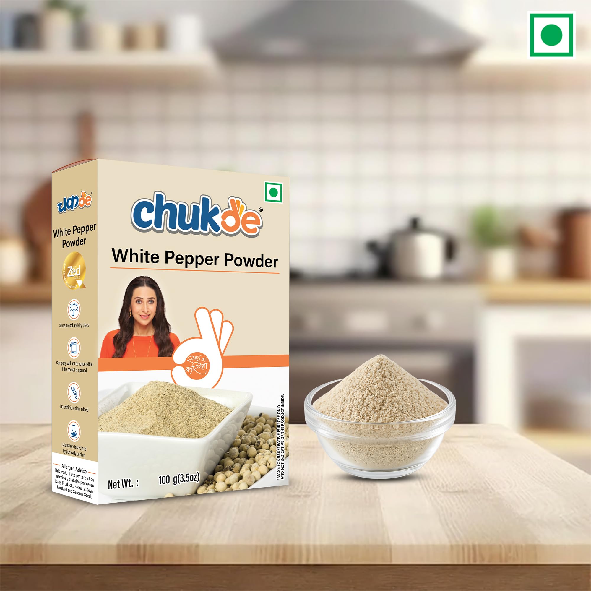 Chukde - Safed Mirch Powder - White Pepper Powder - Aromatic Spice for Cooking - Authentic To Enhance Flavor of Dishes - Perfect for Soups, Sauces, and Seasoning - 100 Gm - Image 8 thumbnail