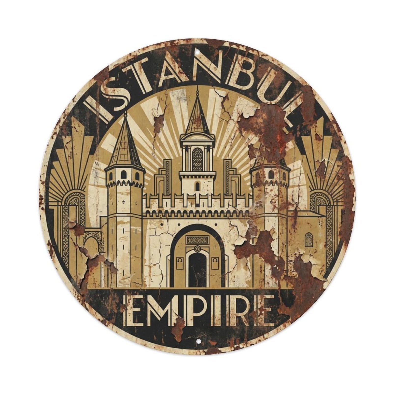 Vintage Travel Istanbul Turkey Empire Metal Tin Sign
